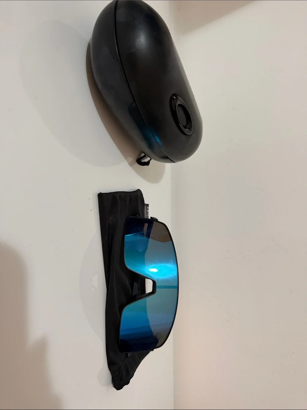 Oakley Shield Sunglasses with Blue Mirrored Lens